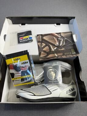 DMT Prisma 2.0 Carbon Road Cycling Shoes White Silver Men’s Size EU 42 US 8.5
